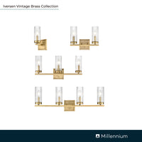 29.75'' Iversen Vintage Brass 4 Light Bath Vanity