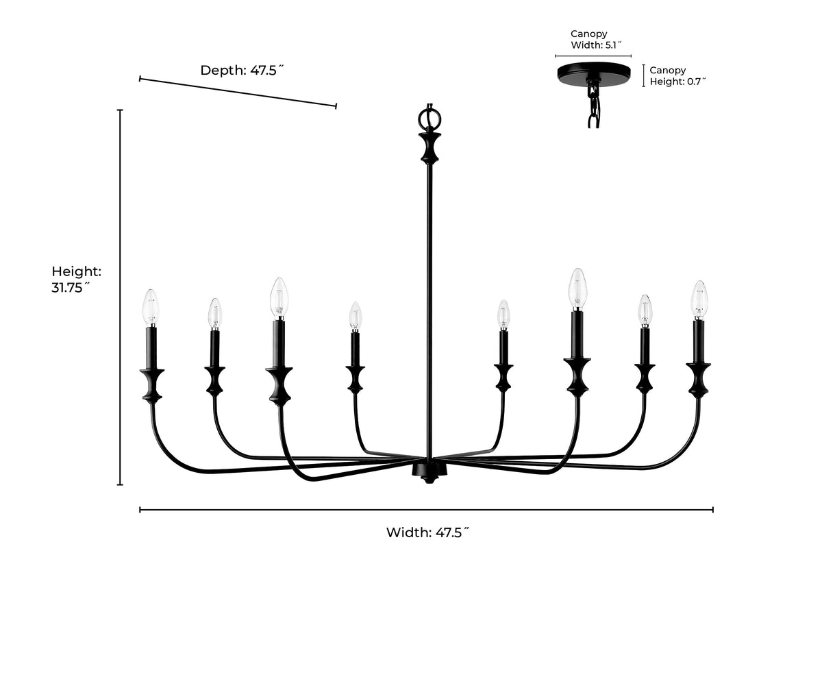 31.75'' Savanne Vintage Brass 8 Light Chandelier