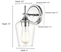 5'' Ashford Brushed Nickel 1 Light Wall Sconce