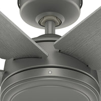 52 inch Jetty Matte Silver WeatherMax Indoor / Outdoor Ceiling Fan and Wall Control