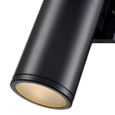 18-inch Vegas Powder Coated Black 2-Light Outdoor Wall Sconce