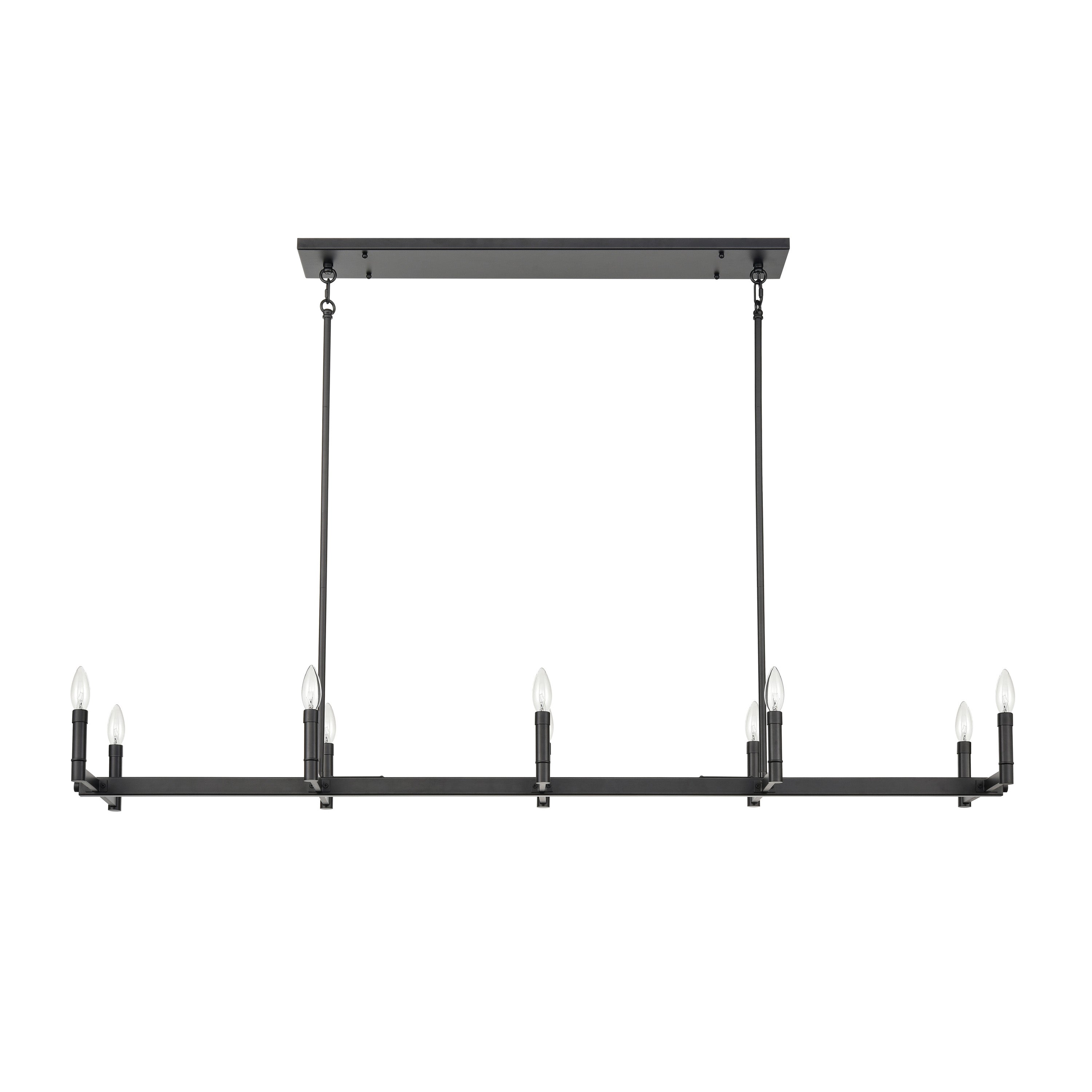 4.25'' Daxley Matte Black 10 Light Linear Chandelier