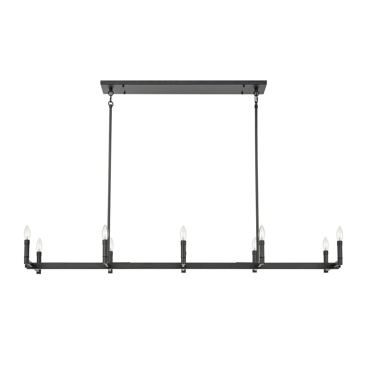 4.25'' Daxley Matte Black 10 Light Linear Chandelier