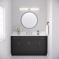 36'' Trumann Polished Chrome 1 Vanity Light