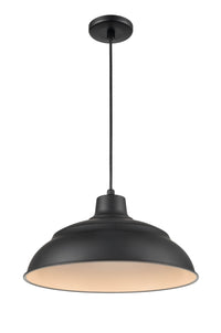 9.25'' R Series Satin Black 1 Light Pendant