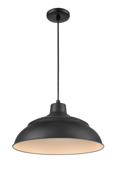 9.25'' R Series Satin Black 1 Light Pendant