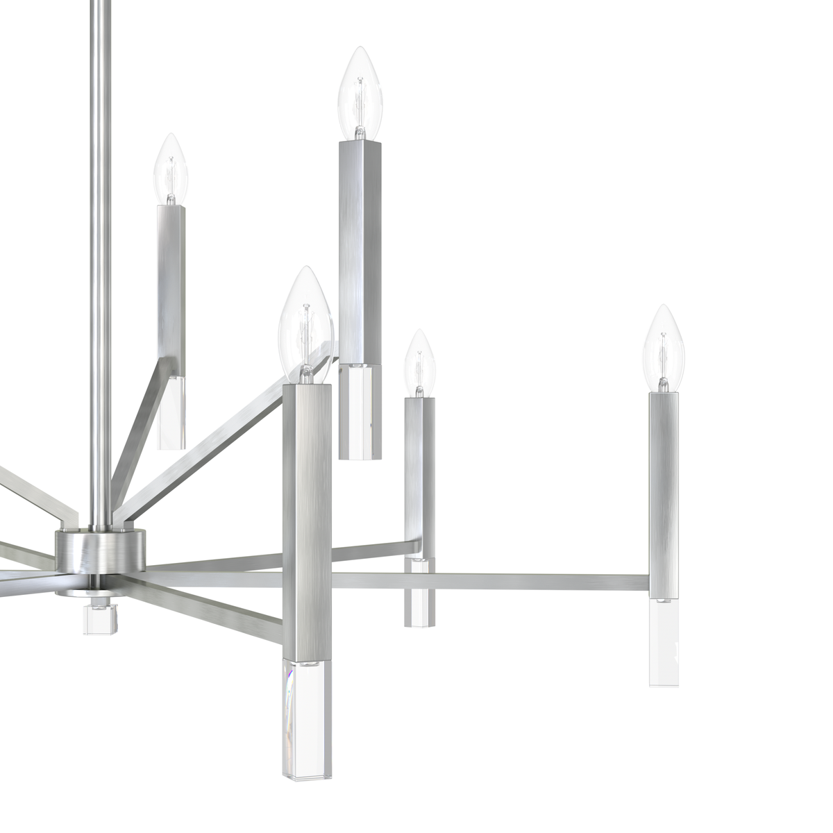 Sunjai 40-inch 9-light Brushed Nickel Chandelier