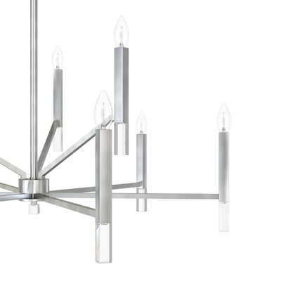 Sunjai 40-inch 9-light Brushed Nickel Chandelier