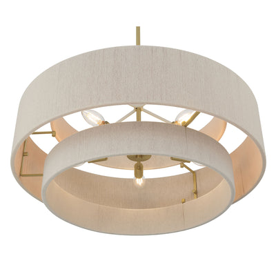15.75'' Helbert Vintage Brass 5 Light Pendant