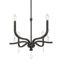 19.75'' Viremont Matte Black 6 Light Chandelier