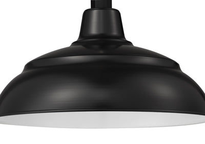 14-inch R Series Satin Black Warehouse Shade
