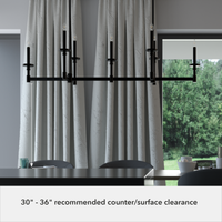Briargrove 51.25-inch 7-light Matte Black Linear Chandelier