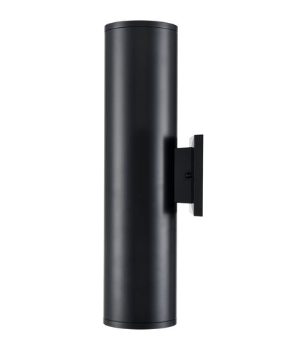 18-inch Vegas Powder Coated Black Outdoor Wall Sconce