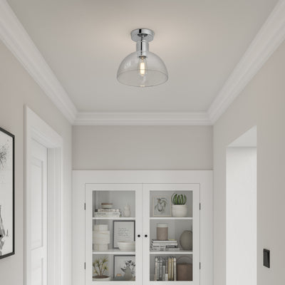 9'' Knightsdale ChromeClear 1 Light Semi-Flush Mount