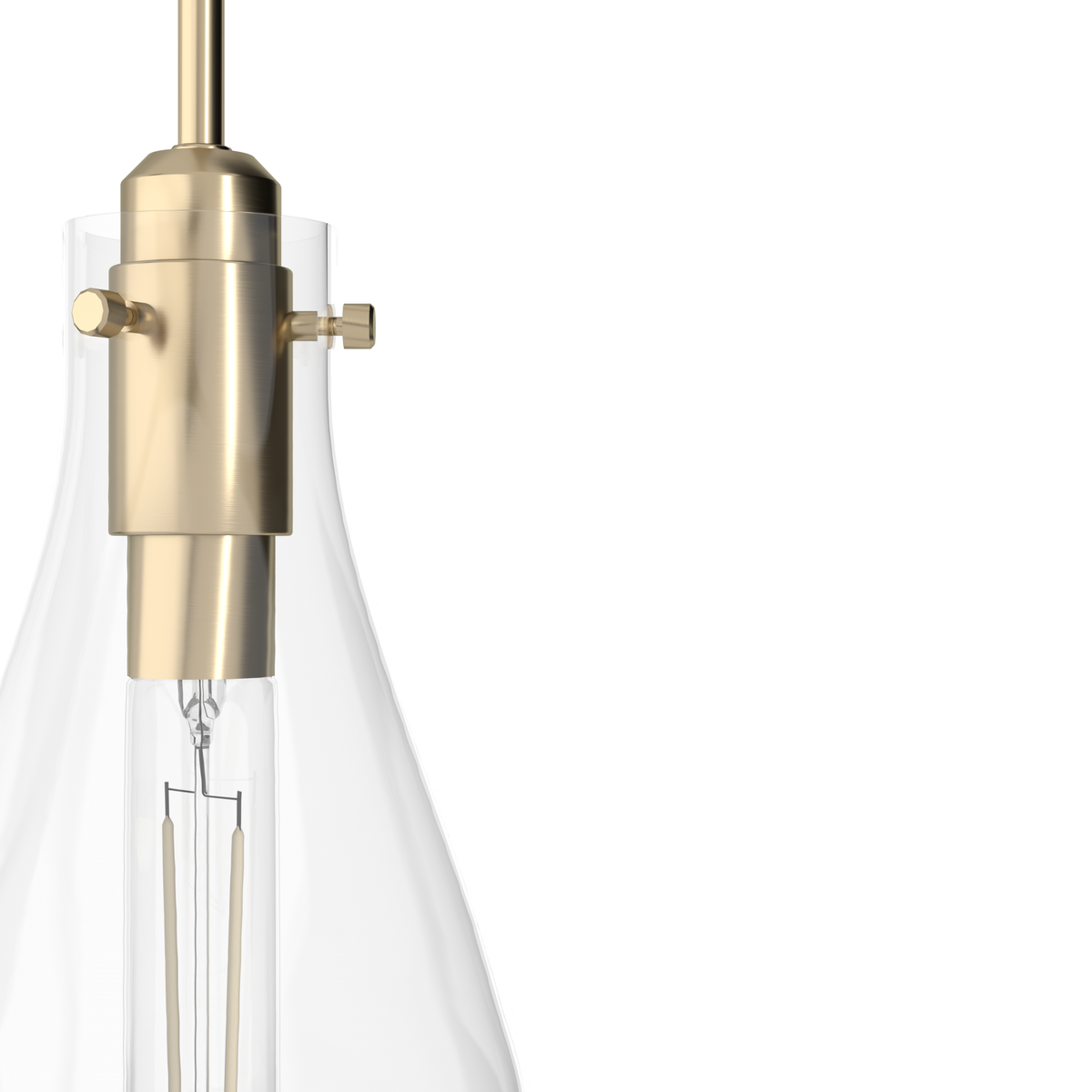 Lundin 7-inch 1-light Alturas Gold Pendant with Clear Glass