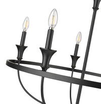 28'' Emery Matte Black 5 Light Chandelier