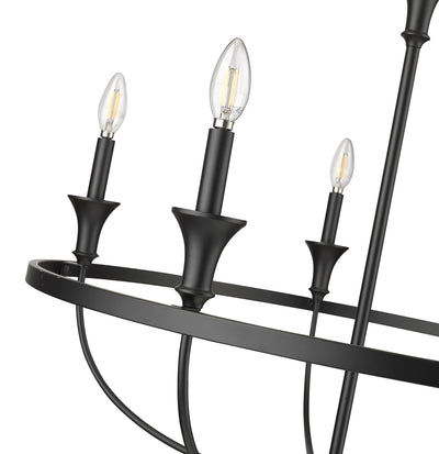 28'' Emery Matte Black 5 Light Chandelier