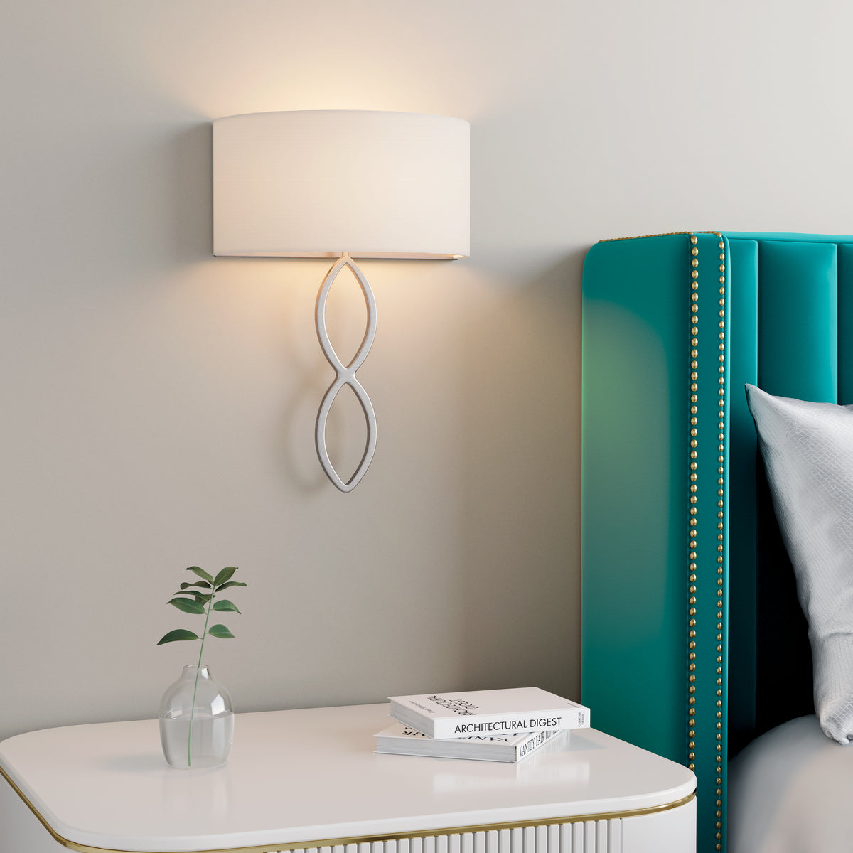 12.8'' Rylee Brushed Nickel 1 Light Wall Sconce