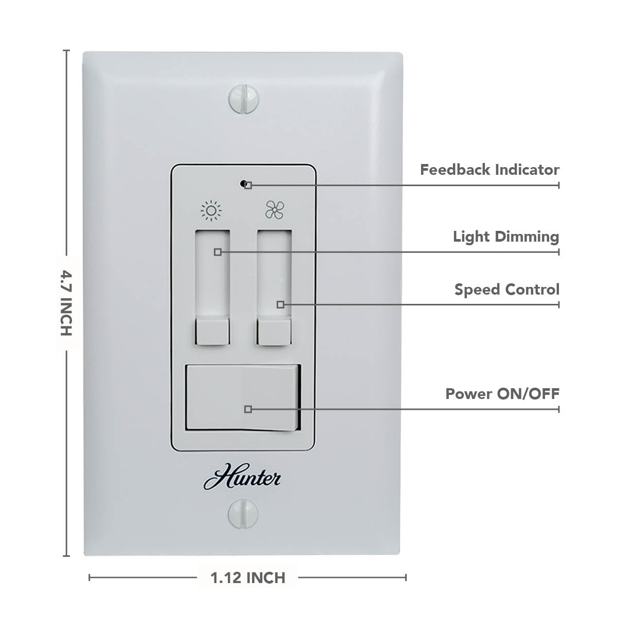 Hunter Multi-Fan Wall Control