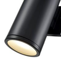 12.75-inch Vegas Powder Coated Black Outdoor Wall Sconce