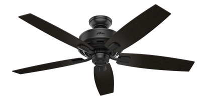 52 inch Bennett Matte Black Ceiling Fan with LED Light Kit and Handheld