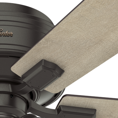 52 inch Crestfield Noble Bronze Low Profile Ceiling Fan with LED Light Kit and Pull Chain