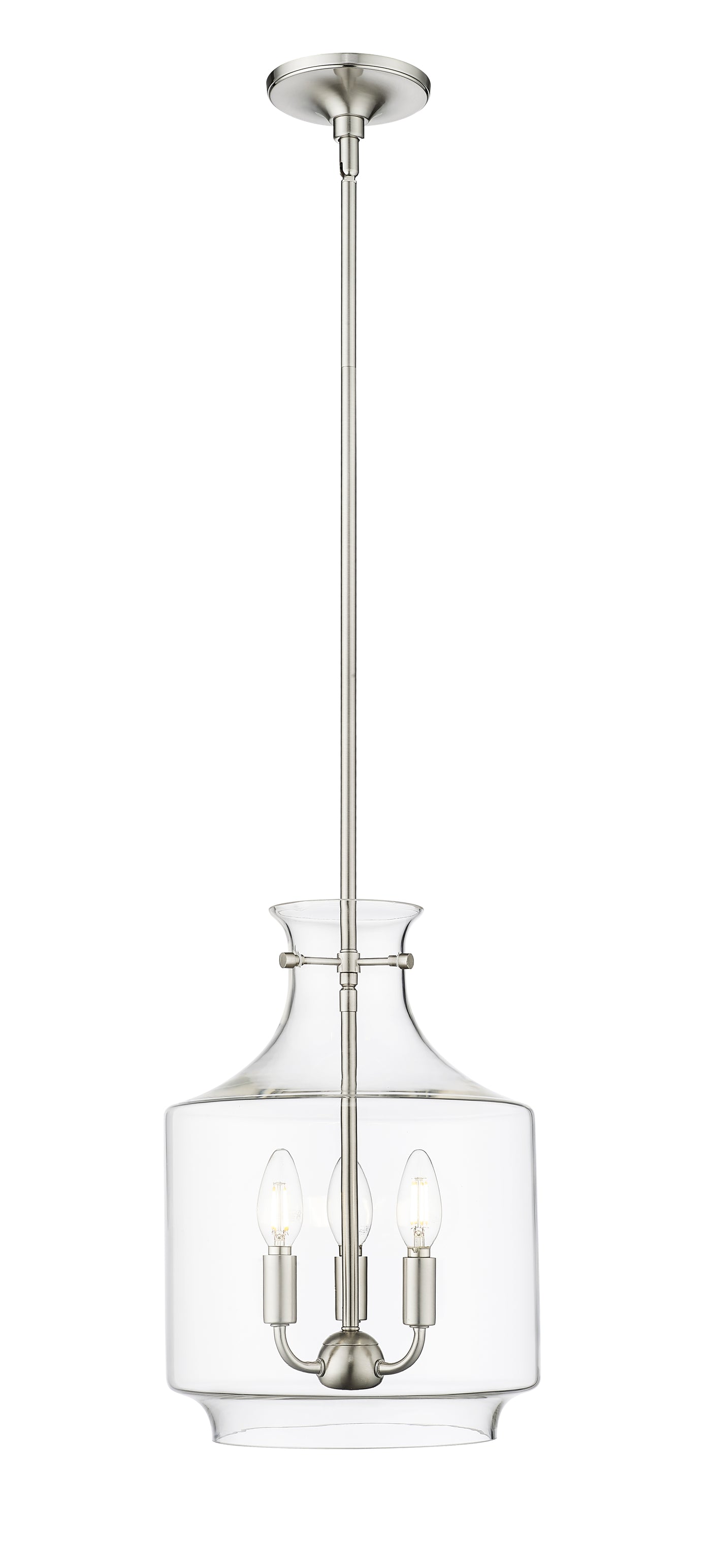 15.5'' Mahannah Brushed Nickel 3 Light Pendant