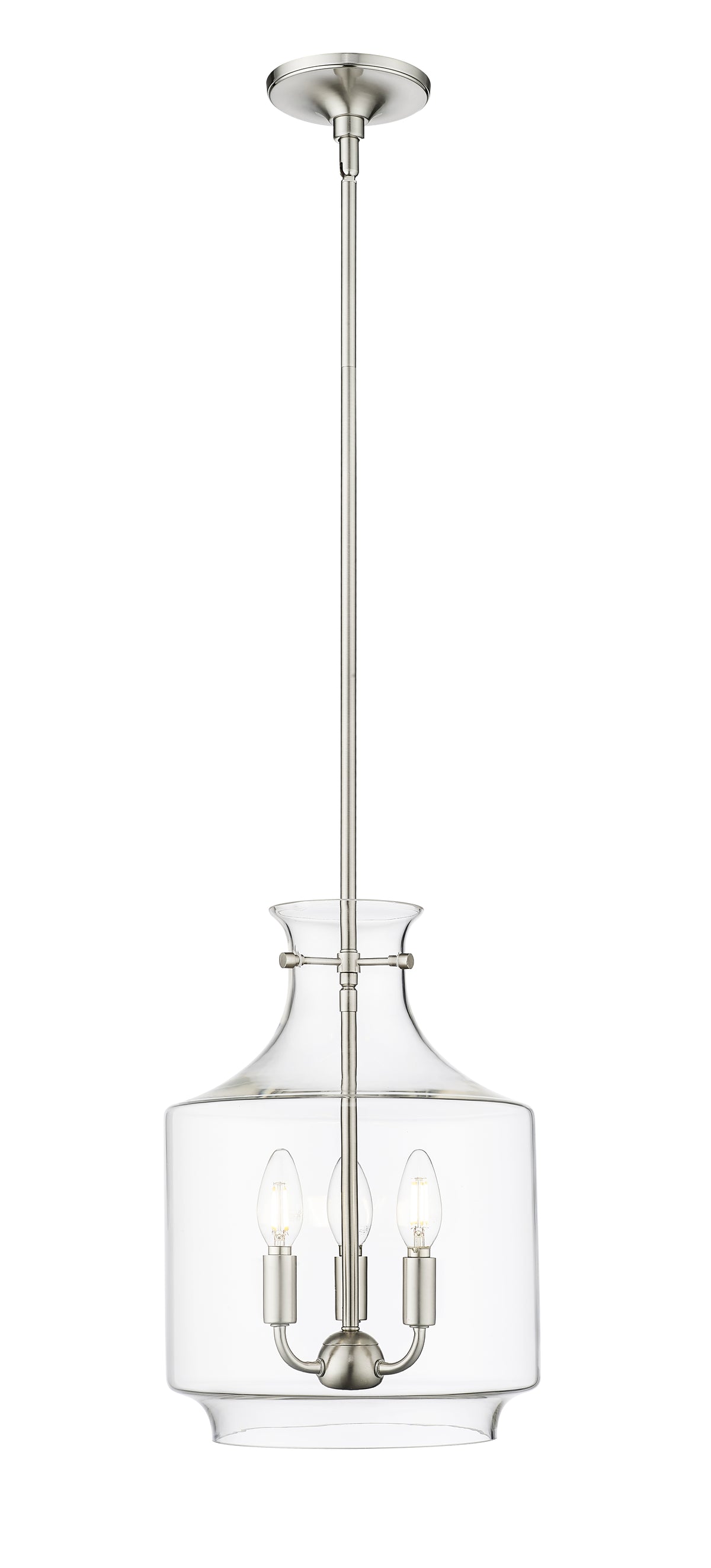 15.5'' Mahannah Brushed Nickel 3 Light Pendant