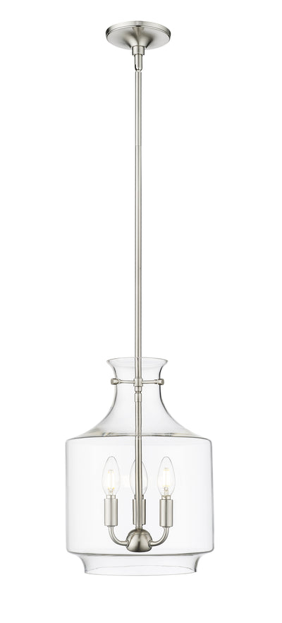 15.5'' Mahannah Brushed Nickel 3 Light Pendant