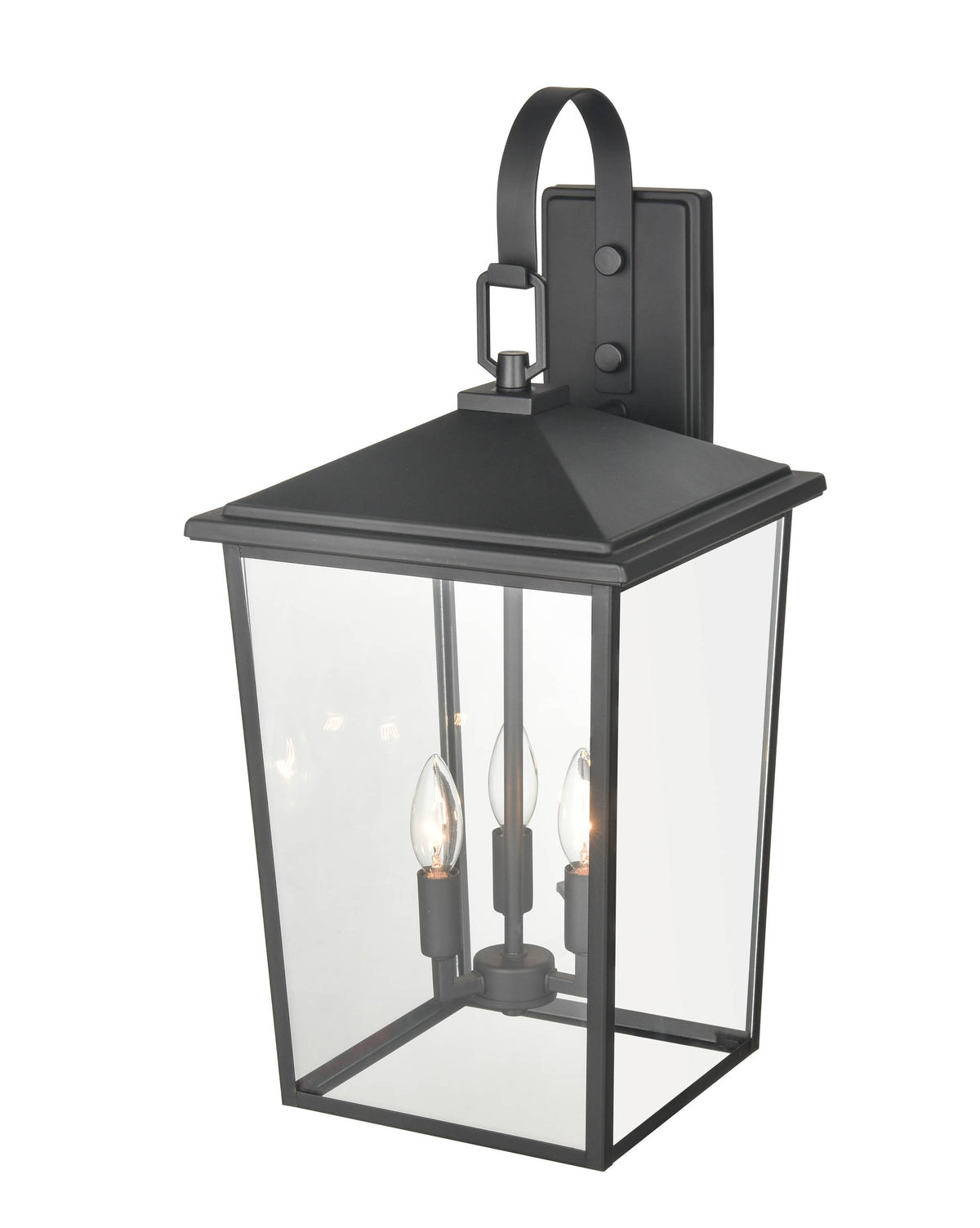11'' Fetterton Powder Coated Black 3 Light Wall Sconce