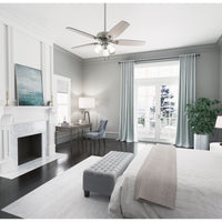 52 inch Builder Brushed Nickel Ceiling Fan with LED Light Kit