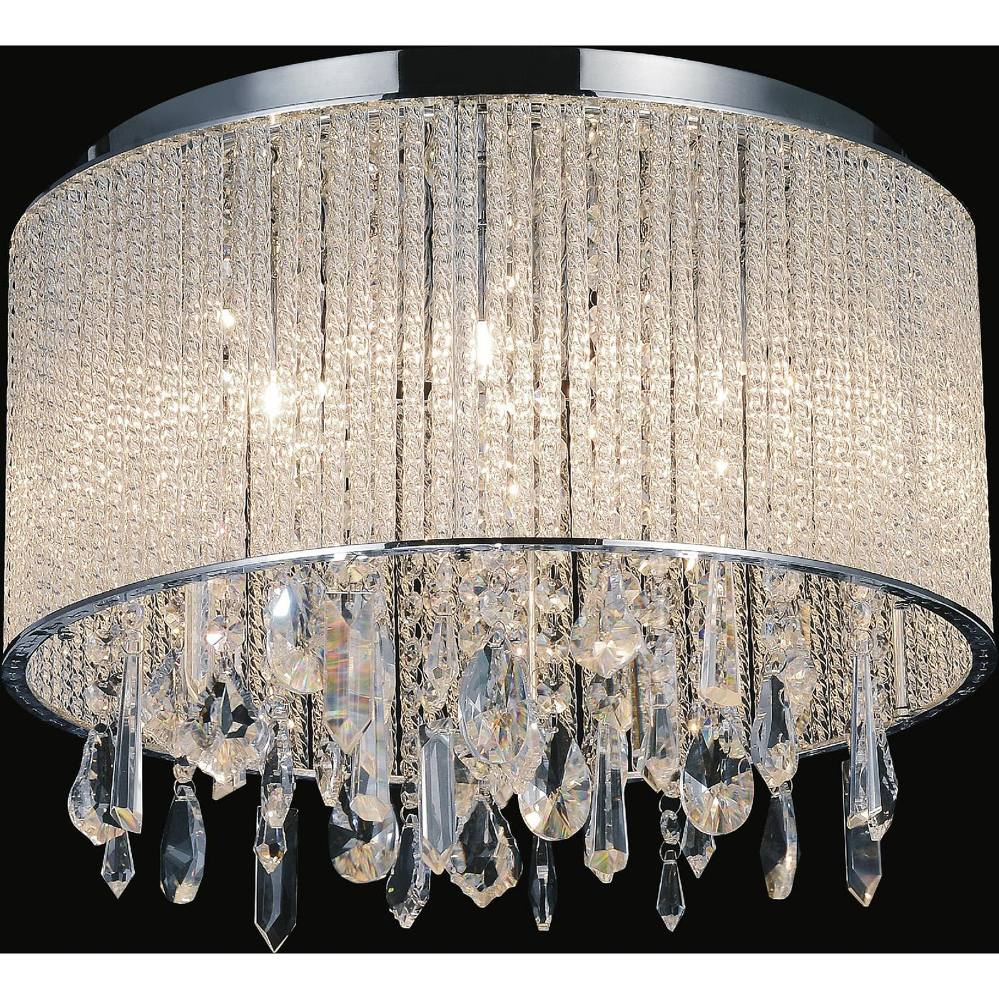 Benson 6 Light Chrome Flush Mount