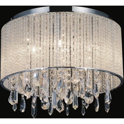 Benson 6 Light Chrome Flush Mount