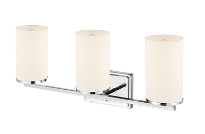 22-inch Verlana Chrome 3-Light Etched White Glass Bathroom Vanity Light