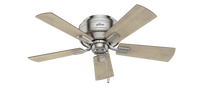 42 inch Crestfield Brushed Nickel Low Profile Ceiling Fan with LED Light Kit and Pull Chain