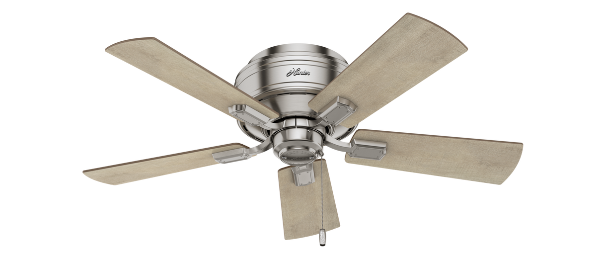 42 inch Crestfield Brushed Nickel Low Profile Ceiling Fan with LED Light Kit and Pull Chain