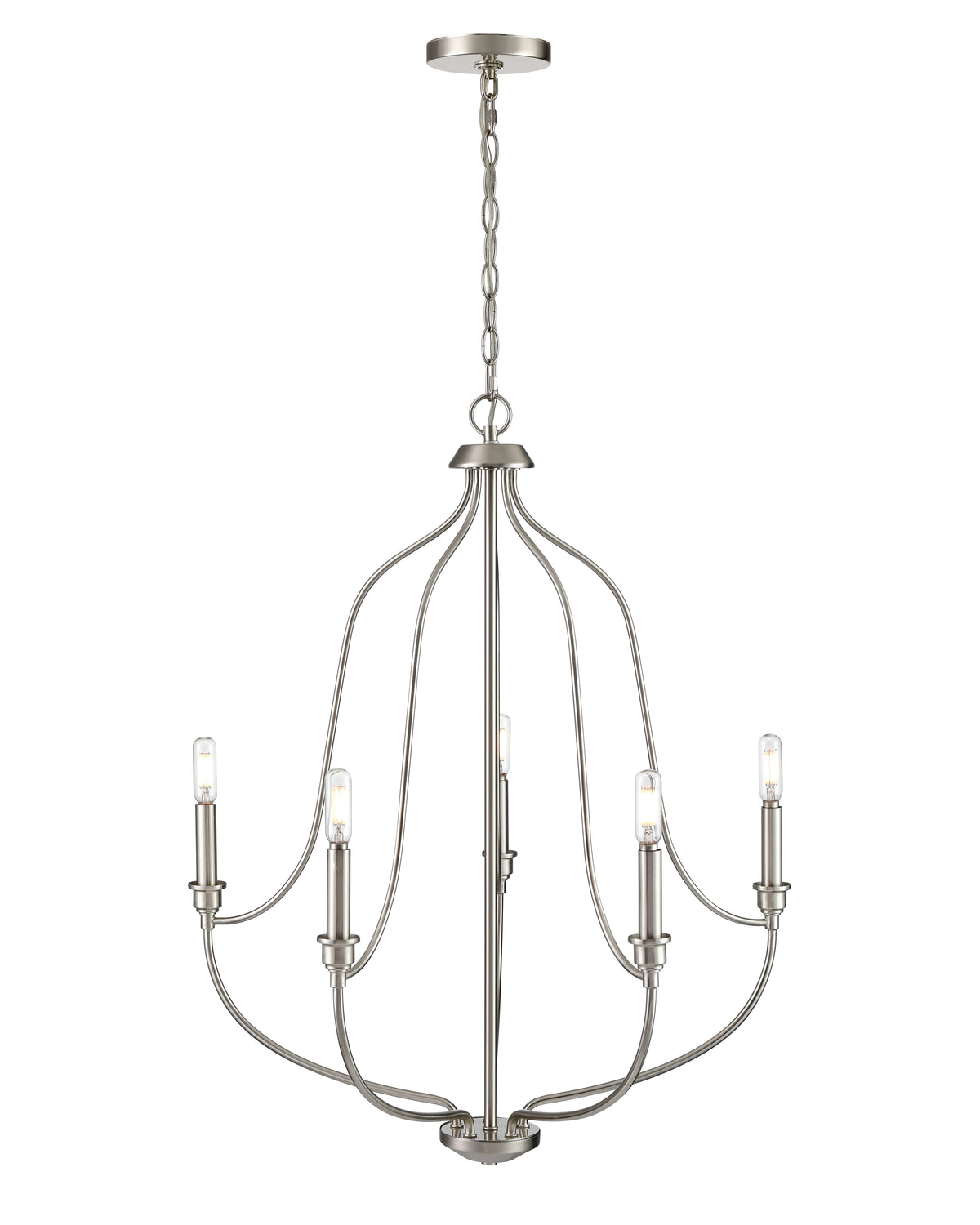 31'' Senoia Brushed Nickel 5 Light Chandelier