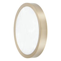 Argyle 12-inch Champagne Gold and Natural Alabaster 5CCT LED Flush Mount