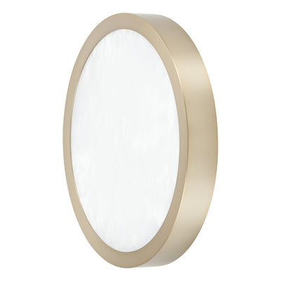 Argyle 12-inch Champagne Gold and Natural Alabaster 5CCT LED Flush Mount