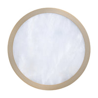 Argyle 12-inch Champagne Gold and Natural Alabaster 5CCT LED Flush Mount