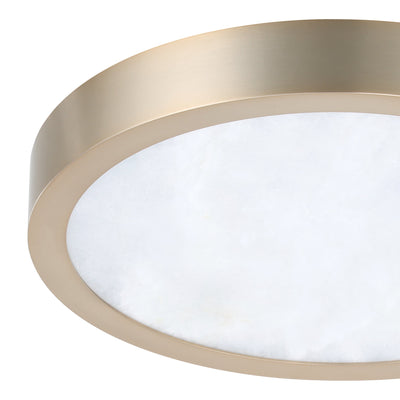 Argyle 12-inch Champagne Gold and Natural Alabaster 5CCT LED Flush Mount