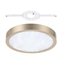 Argyle 12-inch Champagne Gold and Natural Alabaster 5CCT LED Flush Mount