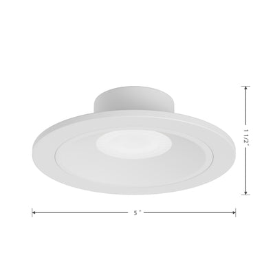4-inch White Wall Light with 5-CCT Selectable White, 11W Output and Dimmable LED