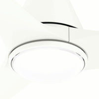 60 inch Aeronaut Wi-Fi ENERGY STAR® Matte White Damp Rated Ceiling Fan with LED Light Kit and Remote
