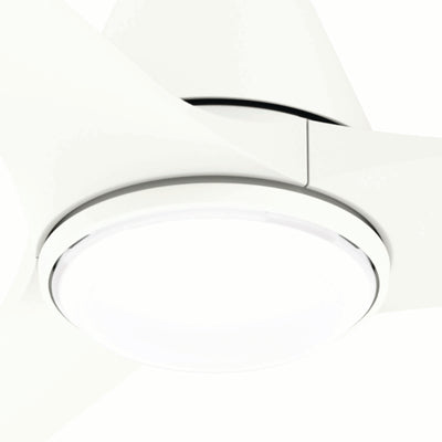 60 inch Aeronaut Wi-Fi ENERGY STAR® Matte White Damp Rated Ceiling Fan with LED Light Kit and Remote