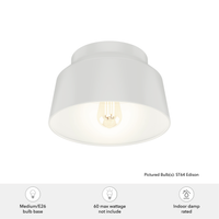 Cranbrook 11.5-inch 1-light Dove Grey Flush Mount Ceiling Light with Metal Shade