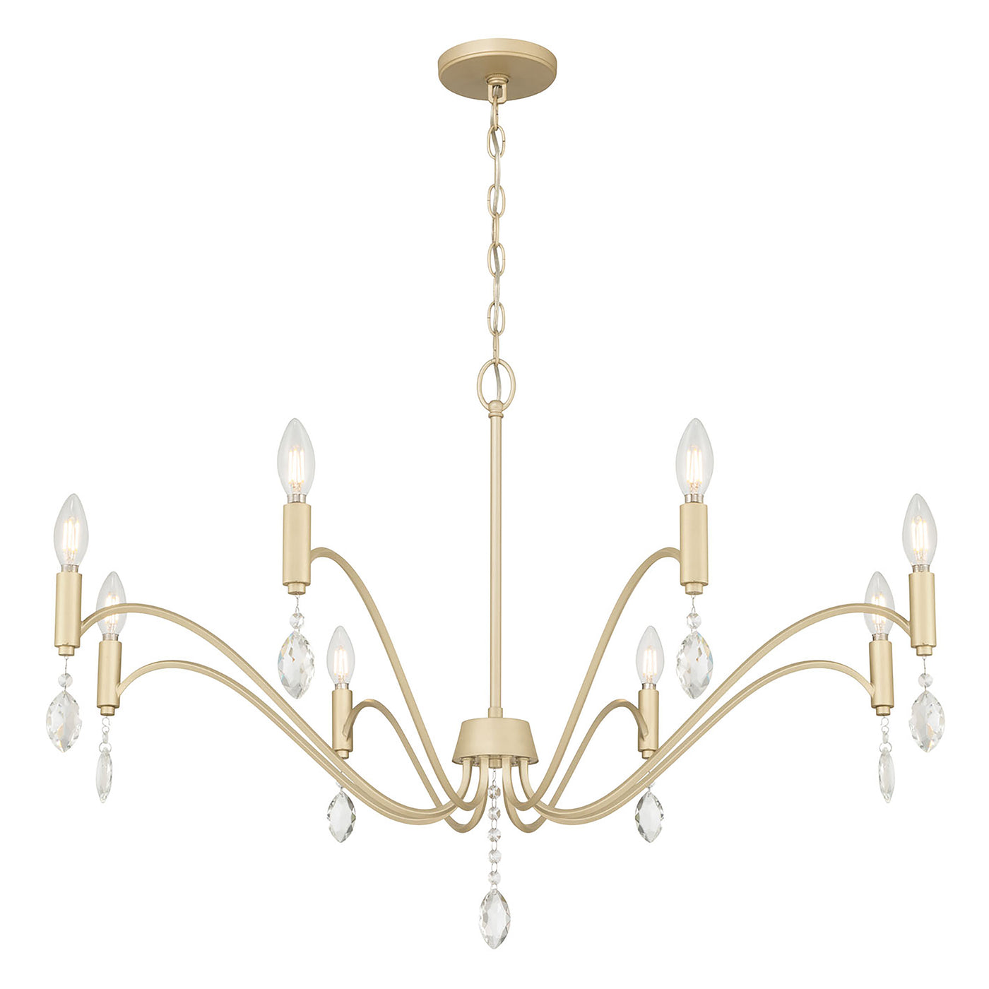 23.5'' Aureline Aged Silver 8 Light Chandelier