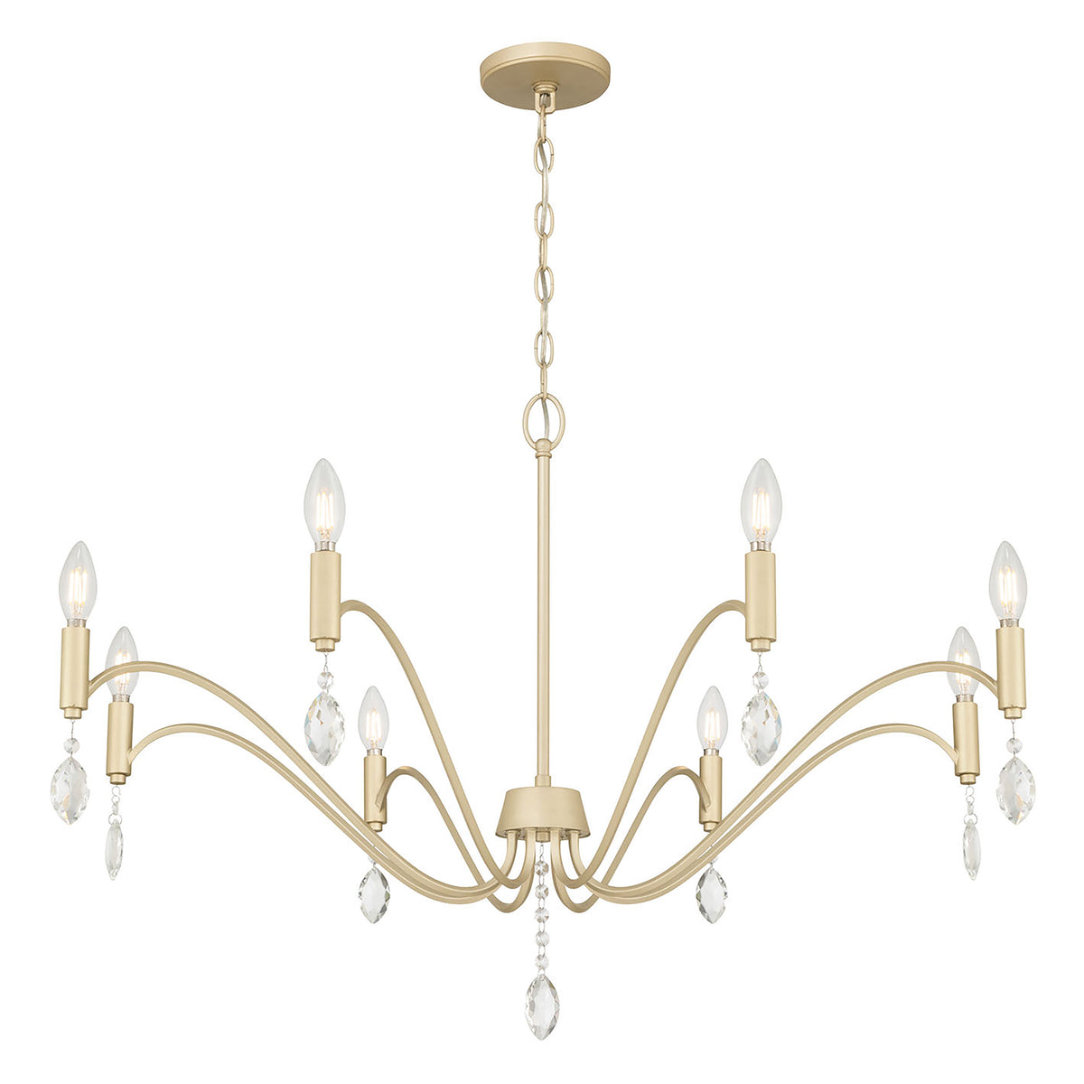 23.5'' Aureline Aged Silver 8 Light Chandelier