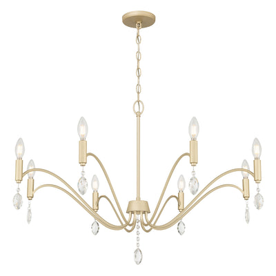 23.5'' Aureline Aged Silver 8 Light Chandelier
