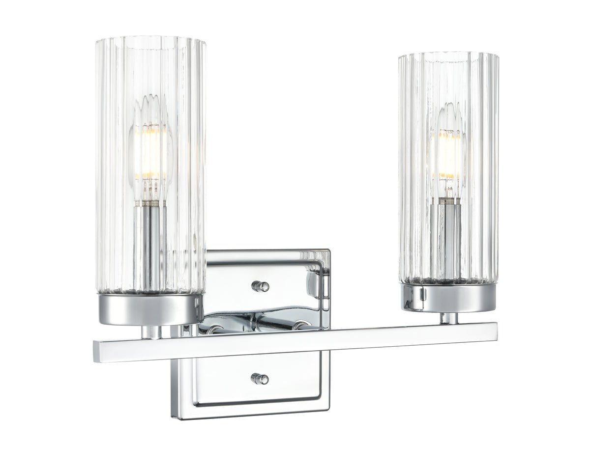 12.5'' Iversen Polished Chrome 2 Light Bath Vanity
